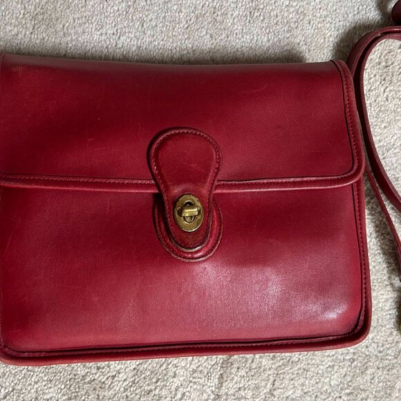 Vintage Red Coach Willis Bag - Picture 2 of 9
